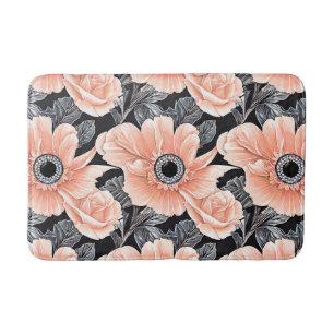 Tapis De Bain Motif floral de la pêche à la lumière botanique