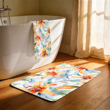 Motif floral de lys à l'aquarelle