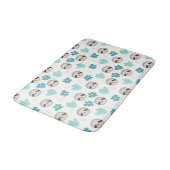 Tapis De Bain Motif floral de paresse douce (Angle)