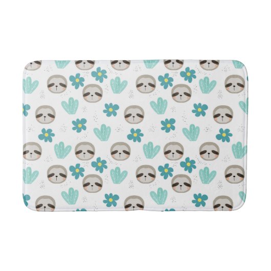 Tapis De Bain Motif floral de paresse douce (Devant)