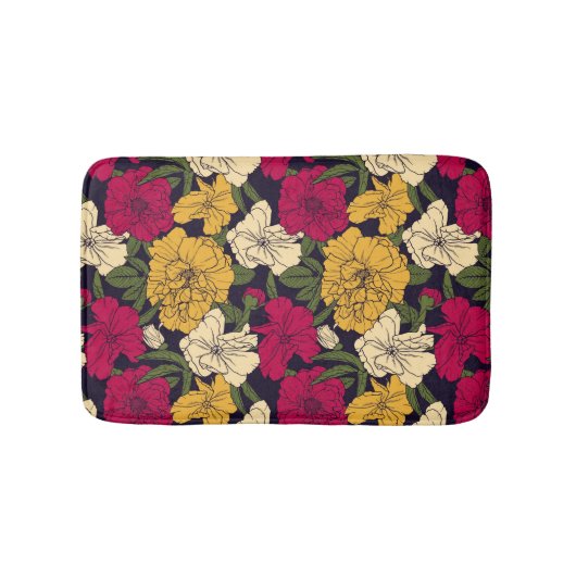 Tapis De Bain Motif floral élégant (Devant)