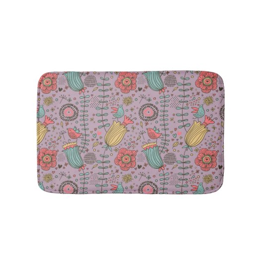 Tapis De Bain Motif floral élégant avec des fleurs (Devant)
