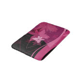 Tapis De Bain Motif floral magenta (Angle)