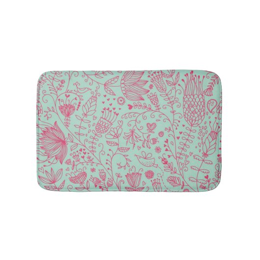 Tapis De Bain Motif floral mignon d'été (Devant)