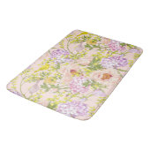 Tapis De Bain Motif Floral Peony Mimosa Hydrangea Oiseaux Rose (Angle)