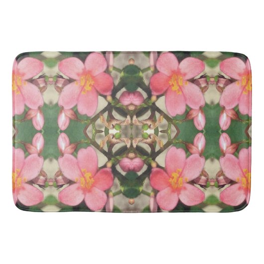 Tapis De Bain Motif floral rose (Devant)