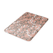 Tapis De Bain Motif floral rose blanc et vert (Angle)