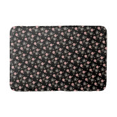 Tapis De Bain Motif floral rose et floral noir (Devant)