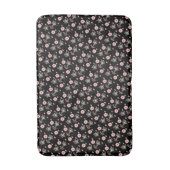 Tapis De Bain Motif floral rose et floral noir (Devant (Vertical))