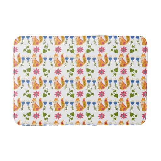 Tapis De Bain Motif floral rusé assez en pastel (Devant)