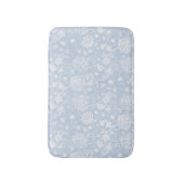 Tapis De Bain Motif Floral William Morris dans Mat Bain Bleu (Devant (Vertical))