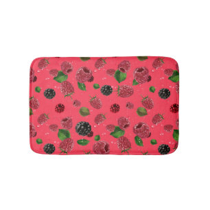 Tapis De Bain Motif framboise