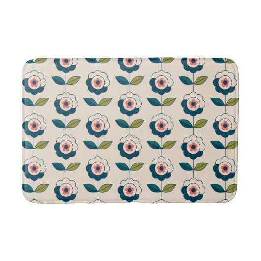 Tapis De Bain Motif Fun Jardin Retro (Devant)