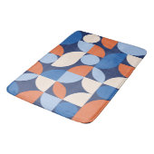 Tapis De Bain Motif géométrique Abstrait bleu orange (Angle)