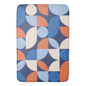 Tapis De Bain Motif géométrique Abstrait bleu orange (devant Vertical)