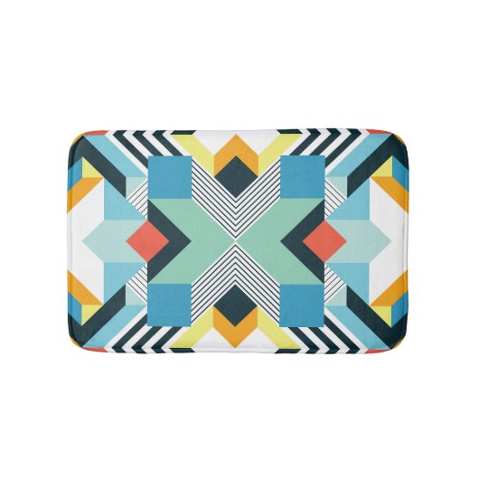 Tapis De Bain Motif géométrique Abstrait moderne. (Devant)
