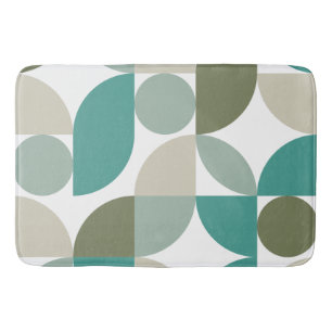 Tapis De Bain Motif géométrique Abstrait Turquoise vert