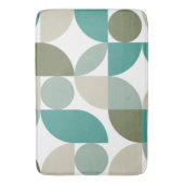 Tapis De Bain Motif géométrique abstrait vert sarcelle (devant Vertical)
