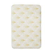 Tapis De Bain Motif Géométrique Art Déco En Or & Blanc (Devant (Vertical))
