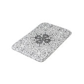 Tapis De Bain Motif géométrique blanc et noir (Angle)