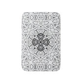 Tapis De Bain Motif géométrique blanc et noir (Devant (Vertical))
