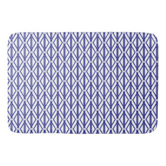 Tapis De Bain Motif géométrique bleu