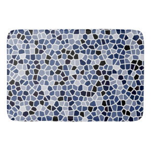 Tapis De Bain Motif géométrique bleu mignon cool