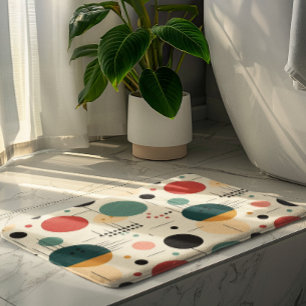 Tapis De Bain Motif géométrique coloré du milieu du siècle