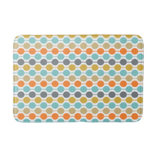 Tapis De Bain Motif géométrique de cercles rétro modernité du mi