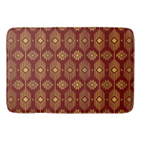 Motif géométrique de l'ikat ethnique rouge et or