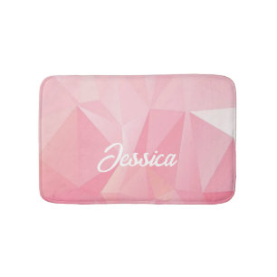 Tapis De Bain Motif géométrique dégradé rose