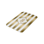 Tapis De Bain Motif géométrique des bandes d'or monogrammes (Angle)