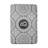 Tapis De Bain Motif géométrique d'impression en diamant blanc (Devant (Vertical))