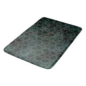 Tapis De Bain Motif géométrique Emerald Green Gold (Angle)