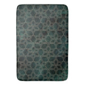 Tapis De Bain Motif géométrique Emerald Green Gold (devant Vertical)
