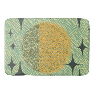 Tapis De Bain Motif géométrique en étoile éclatée du milieu du s