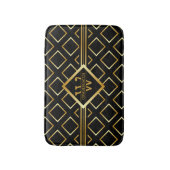 Tapis De Bain MOTIF géométrique en or FAUX avec Monogramme sur N (Devant (Vertical))