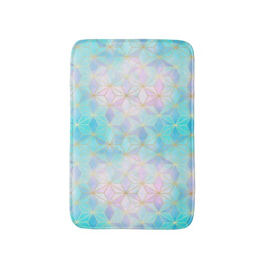 Tapis De Bain Motif géométrique en verre Iridescente (Devant (Vertical))
