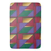 Tapis De Bain Motif géométrique Gold violet vert rouge (devant Vertical)