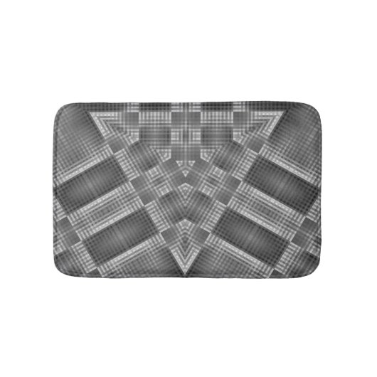 Tapis De Bain Motif géométrique gris (Devant)