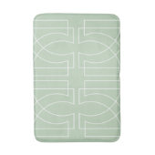 Tapis De Bain Motif géométrique moderne Sage vert (Devant (Vertical))