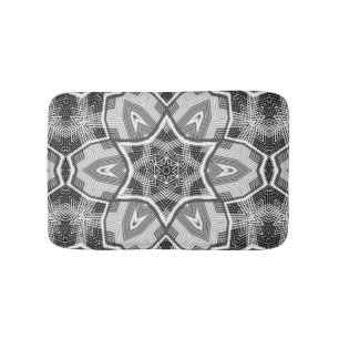 Tapis De Bain Motif géométrique noir blanc