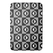 Tapis De Bain Motif géométrique noir, blanc et gris (devant Vertical)