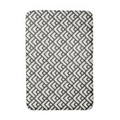 Tapis De Bain Motif géométrique noir et blanc (Devant (Vertical))