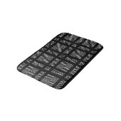Tapis De Bain Motif géométrique noir et blanc Ama (Angle)
