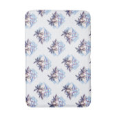 Tapis De Bain Motif géométrique pourpre de palmier d'aquarelle (Devant (Vertical))