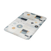 Tapis De Bain Motif géométrique rétro aux tons pastel (Angle)