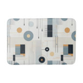 Tapis De Bain Motif géométrique rétro aux tons pastel (Devant)