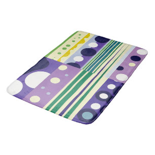 Tapis De Bain Motif géométrique rétro gras inspiré des années 19