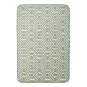 Tapis De Bain Motif géométrique Sage Green Hexagon Honeycomb (devant Vertical)